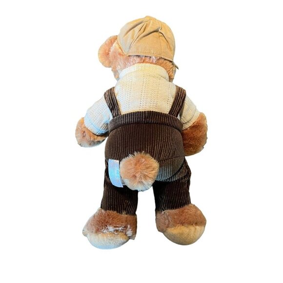 Dan Dee Collectible Bear Green Corduroy Jumpsuit with Tan Hat & Sweater - Picture 6 of 8